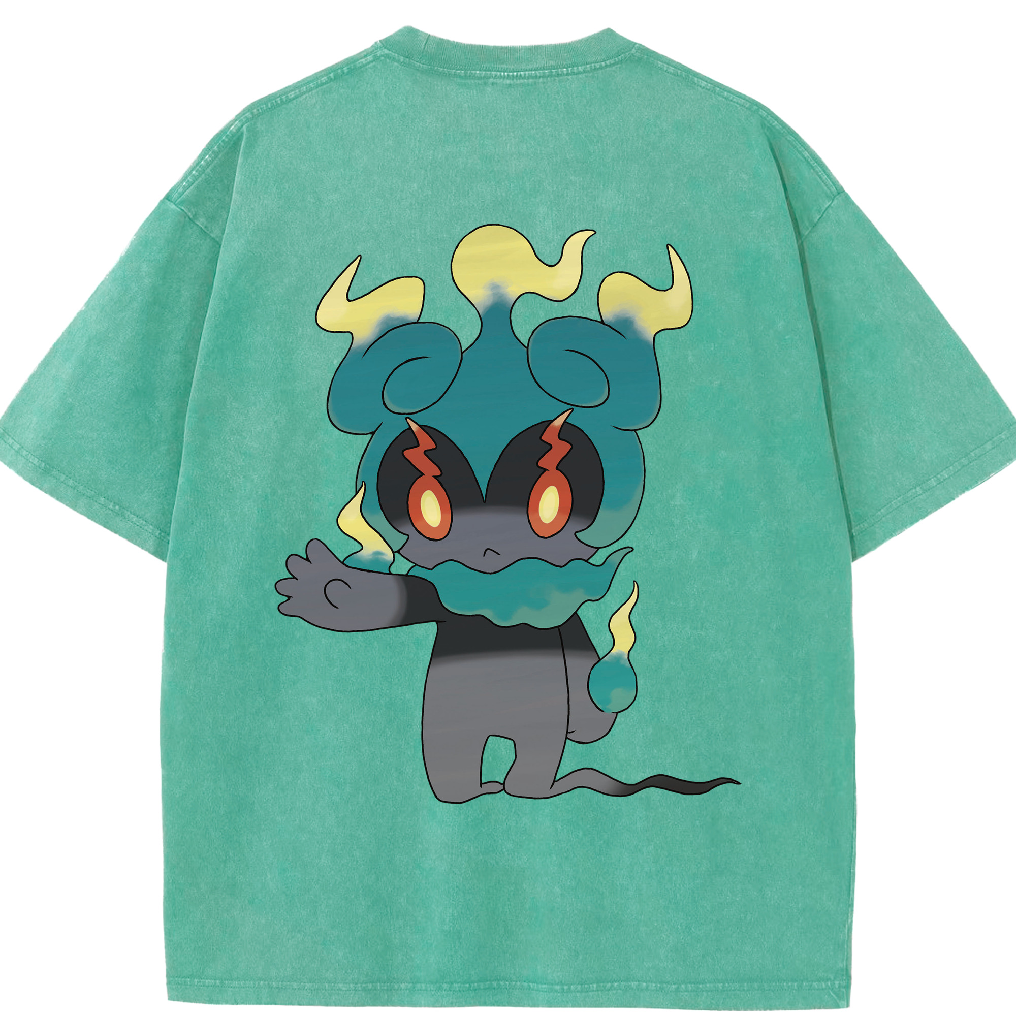 （画像用） ポケットモンスター Pokémon 綿100% ヴィンテージ風 半袖Tシャツ（背面プリント）